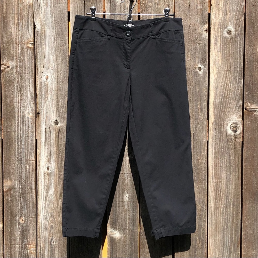 Loft original crop black pants size 6
